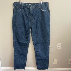 CARHARTT FR Flame Resistant 5 Pocket Blue Denim Jeans Electrician Welder 46x36